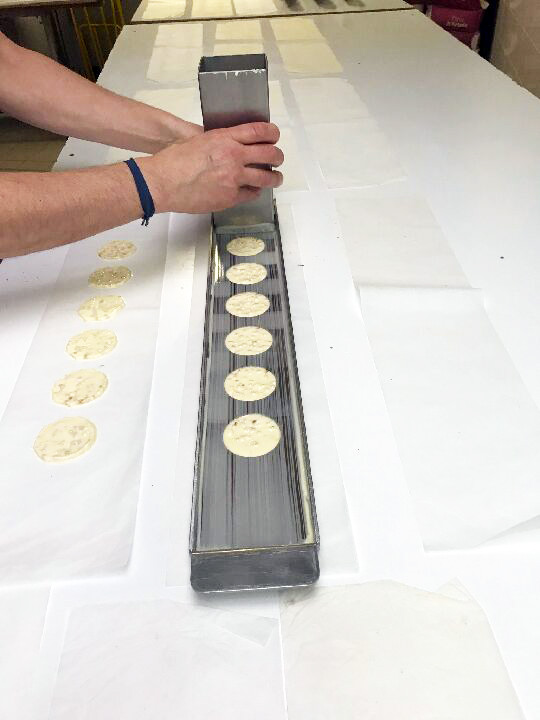Fabrication de tuiles en chocolat